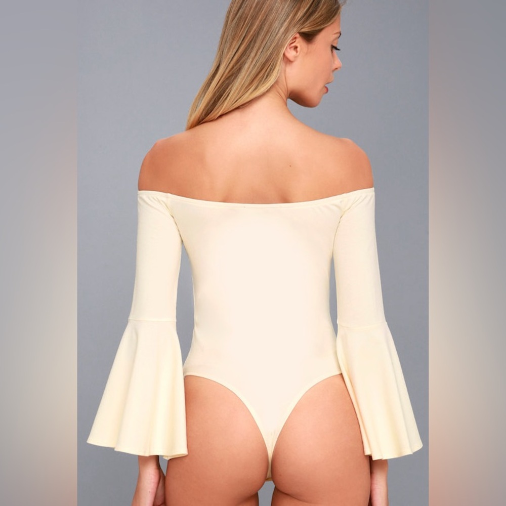 Lulus Good One White Off-the-Shoulder Bodysuit Size M - Picture 3 of 12